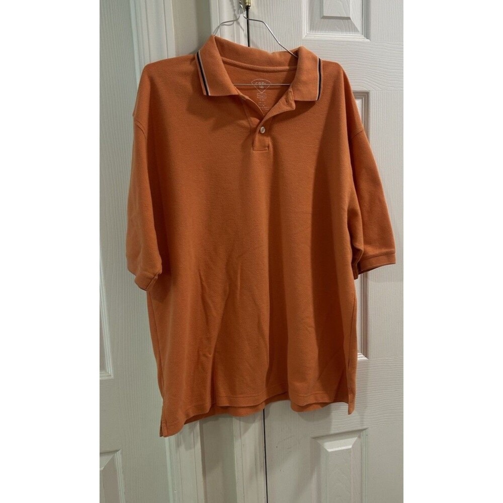 Cool 18 Husky Men  XL Orange Polo Shirt Short Sleeve Cotton Blend